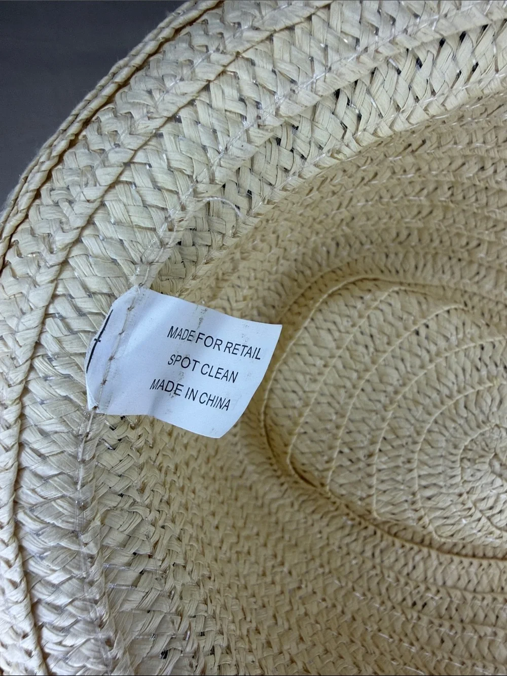 Kids Cream Straw Fedora with Black Band